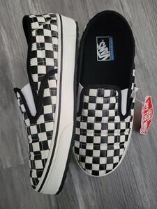 Vans Slip Er 2 Checkerboard Black Classic White Men Slip On Casual VN0A4UWOIB8